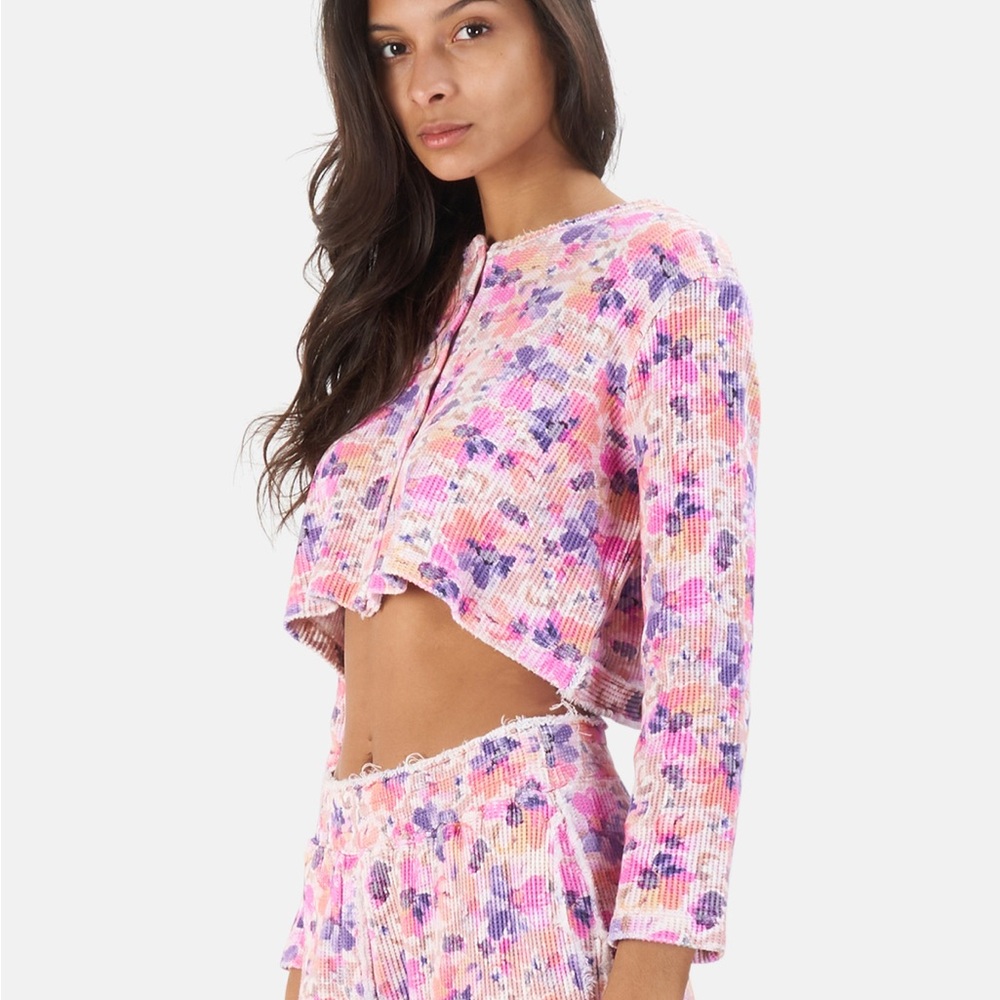 Loveshackfancy Multicolor Floral Button-Down Top - image 2